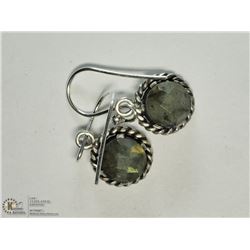 SILVER LABRADORITE EARRINGS