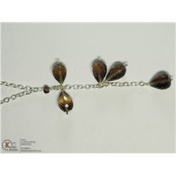 SILVER GARNET NECKLACE