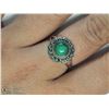 Image 1 : SILVER GREEN ONYX RING SIZE 7