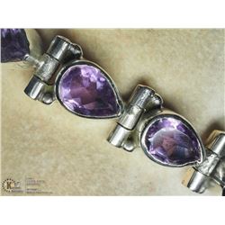 SILVER AMETHYST BRACELET