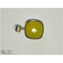 SILVER GREEN ONYX PENDANT