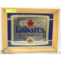 LABATT'S BEER MIRRORED WALL HANGING
