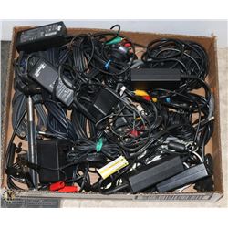 LARGE FLAT OF POWER CORDS, AV CORDS, COMPUTER