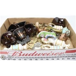 ESTATE FLAT OF COLLECTIBLES, INCLUDES BELLS, MINI