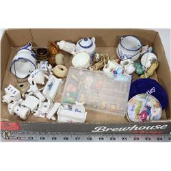 ESTATE FLAT OF MINIATURES & COLLECTIBLES, PAIR OF