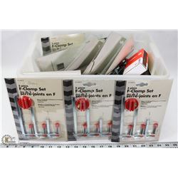 TOTE OF 3PC F-CLAMP SETS