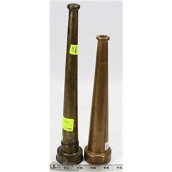 LOT OF TWO VINTAGE FIREMAN HOSE NOZZLE
