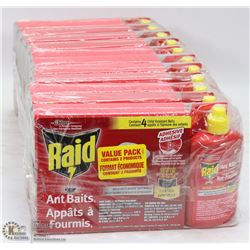 11 PACKAGES OF ANT CONTROL BAITS AND LIQUID