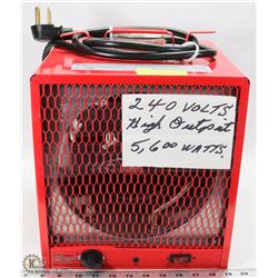 NEW INDUSTRIAL ELECTRIC HEATER 240V HIGH OUTPUT