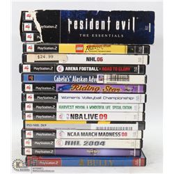 LOT OF 14 PLAYSTATION 2 PS2 GAMES INCL