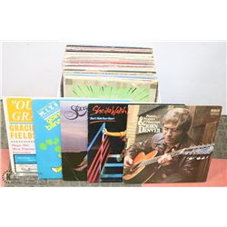 BOX OF LP RECORDS INCLUDING : HANK WILLIAMS,