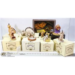 LOT OF 8 KRYSTONIA ENGLAND COLLECTABLES W BOXES