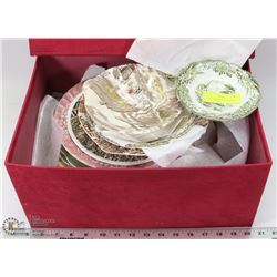 LOT OF 17 ENGLAND ETC CHINA PLATES + DISHES