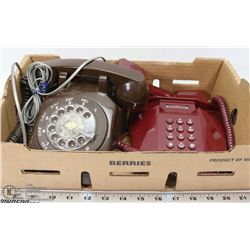 2 VINTAGE TELEPHONES- ONE ROTARY