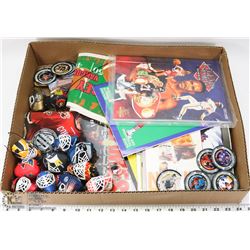 LARGE LOT OF SPORTS MAGAZINES + COLLECTABLES