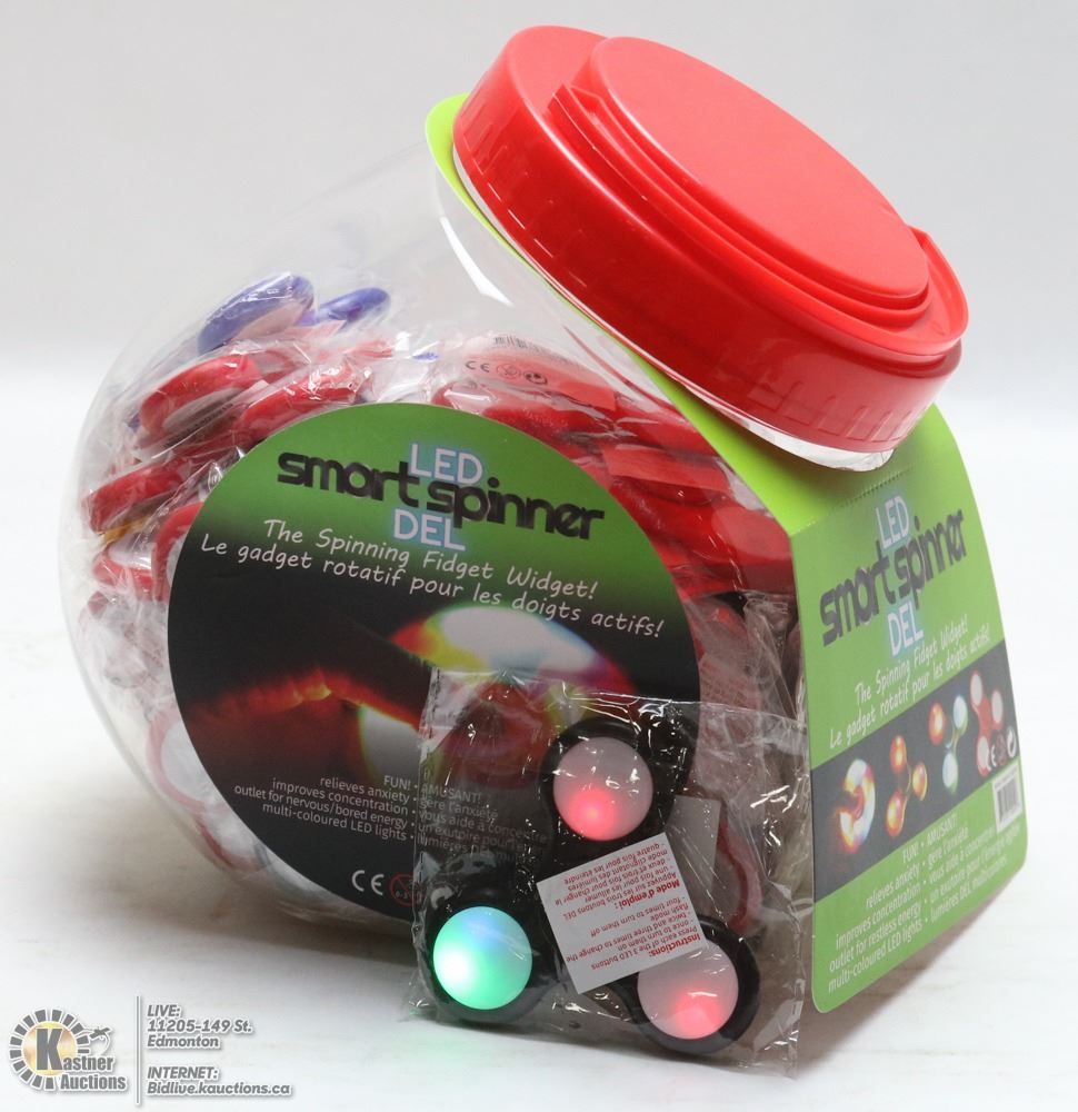 TUB OF 40 LED SMART SPINNERS FIDGET SPINNERS