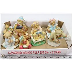 A LOT OF 11 CHERISHED TEDDIES