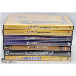 LOT OF 6 NEW INSTRUCTIONAL COUNTRY LINE DANCE DVDS
