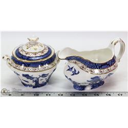 ROYAL DOULTON BOOTHS CREAM AND SUGAR SET
