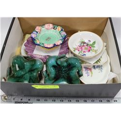LOT OF 10 SIGNED COLLECTABLE DISHES + TRAYS