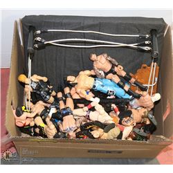 HUGE LOT OF WRESTLING ACTION FIGURES WITH RING