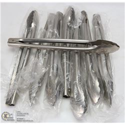 8 NEW 12" STAINLESS EXTRA HEAVY DUTY TONGS