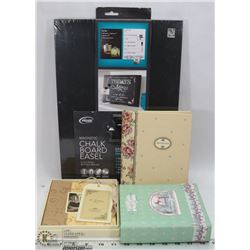 BOX OF NEW GIFT ITEMS INCLUDING MAGNETIC CHALK