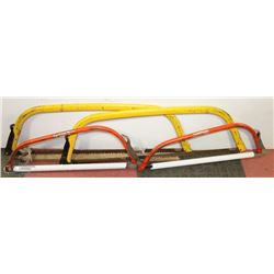 LOT OF 4 BOW SAWS