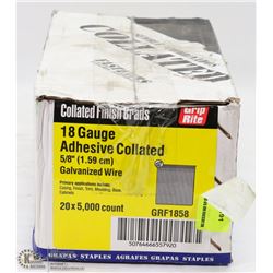 CASE OF COLLATED FINISH BRADS 18 GAUGE