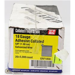 CASE OF COLLATED FINISH BRADS 18 GAUGE
