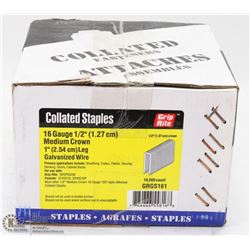 CASE OF COLLATED STAPLES 16 GAUGE