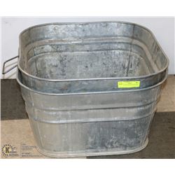 PAIR OF GALVANIZED WASH TUBS
