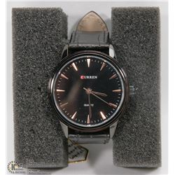 #6) CURREN WATCH GENUINE BLACK STRAP