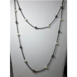 18 - DOUBLE SILVER TONE CHAIN