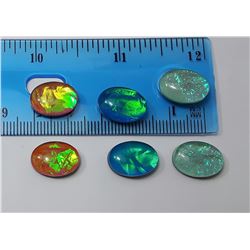 14 - LOT OF 6 AUSTRALIAN FIRE OPAL