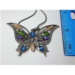 24 - MULTI COLORED CRYSTAL & SILVER