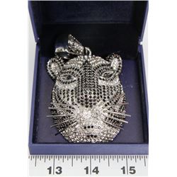 LARGE RHINESTONE TIGER PENDANT