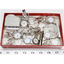 FLAT OF ASSORTED SMALL CLOCKS