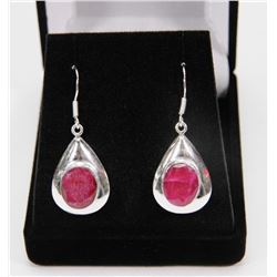 #49-NATURAL RED RUBY EARRINGS
