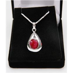 #48-NATURAL RED RUBY PENDANT
