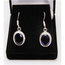 #60-TANZANITE GEMSTONE EARRINGS
