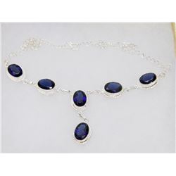 #58-TANZANITE GEMSTONE NECKLACE