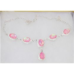 #54-AUSTRALIAN FIRE OPAL GEMSTONE NECKLACE