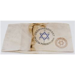 NAZI  JEWISH GHETTO ARM BAND  OVDNUNGSDIENST/