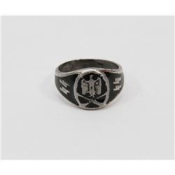 NAZI SS INFANTRY SILVER RING