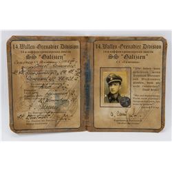 NAZI SS SOLDIER DOCUMENT, 14- WAFFEN SS