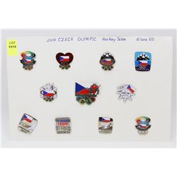 SHEET OF 11 2010 OLYMPICS CZECH HOCKEY PINS