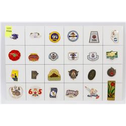 SHEET OF 24 R.C.L. COLLECTOR PINS