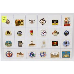 SHEET OF 24 R.C.L. COLLECTOR PINS