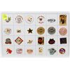 Image 1 : SHEET OF 24 ASSORTED COLLECTOR PINS